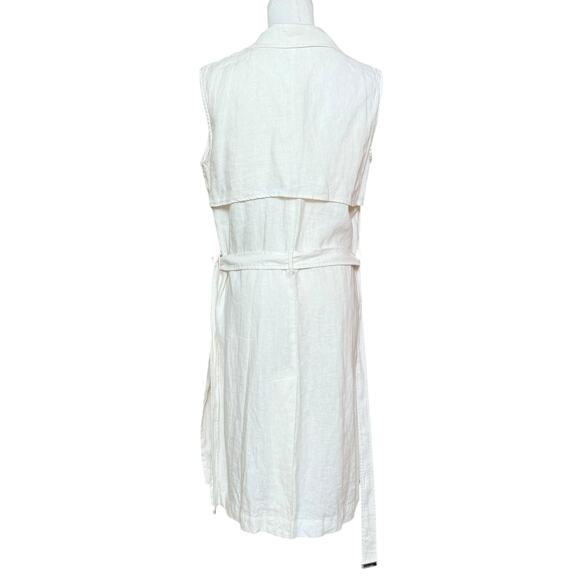 VINCE CAMUTO NEW 100% Linen Wrap Belted Jacket Vest Coat Size PS Sleeveless - Picture 5 of 10